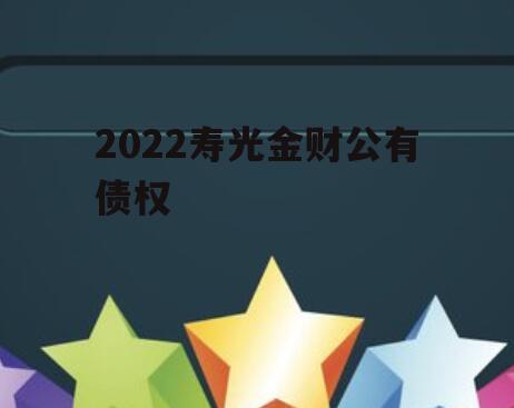 2022寿光金财公有债权