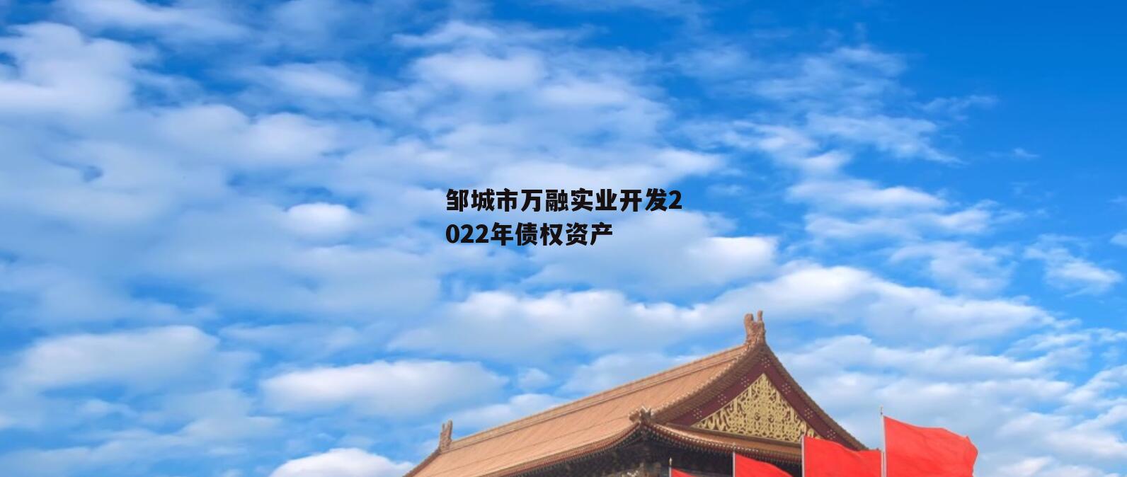 邹城市万融实业开发2022年债权资产