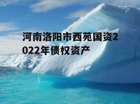 河南洛阳市西苑国资2022年债权资产