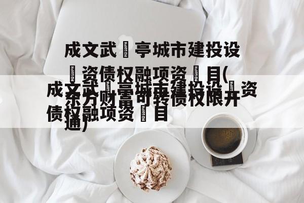 成文武‬亭城市建投设‬资债权融项资‬目(东方财富可转债权限开通)
