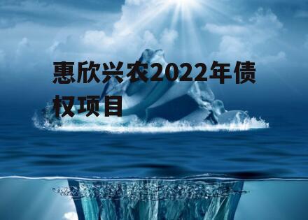 惠欣兴农2022年债权项目