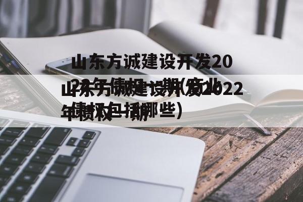 山东方诚建设开发2022年债权一期(商业债权包括哪些)