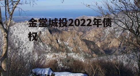 金堂城投2022年债权