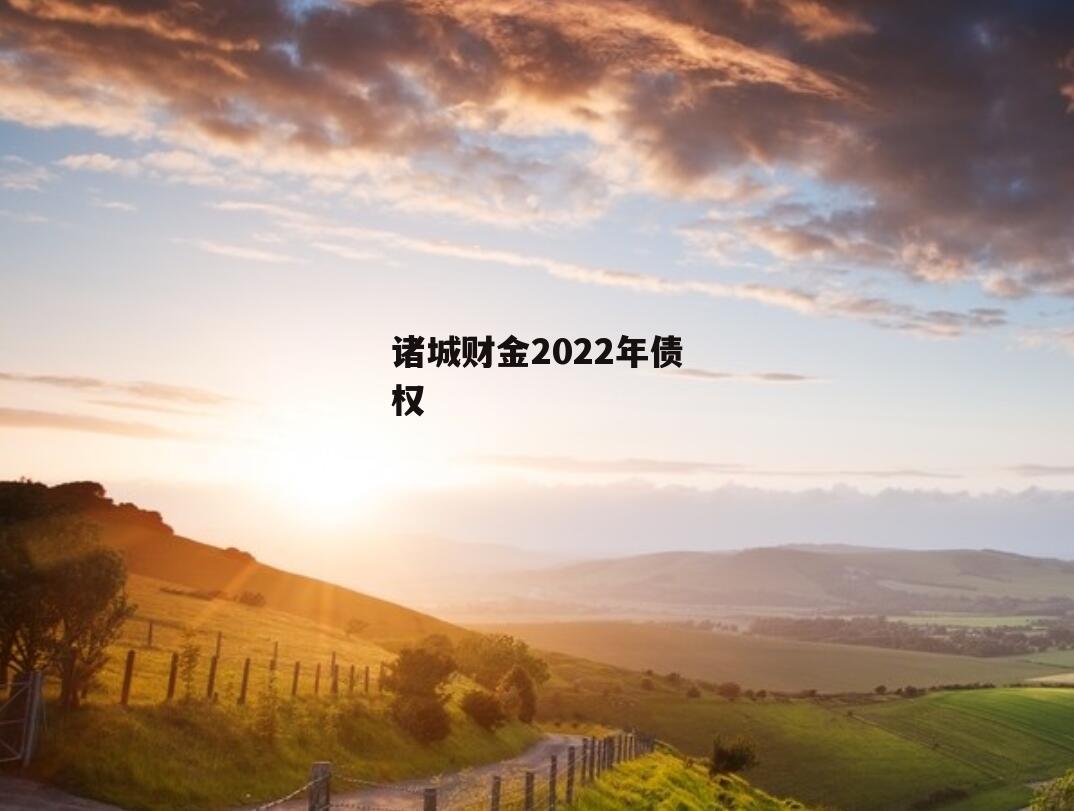 诸城财金2022年债权