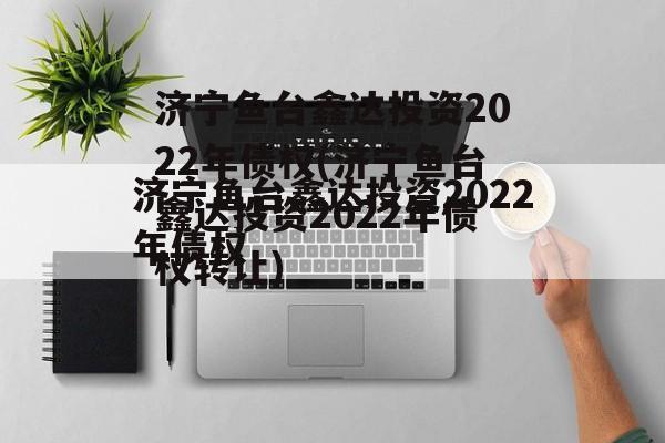 济宁鱼台鑫达投资2022年债权(济宁鱼台鑫达投资2022年债权转让)