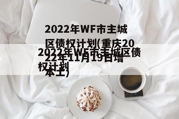 2022年WF市主城区债权计划(重庆2022年11月19日增本土)