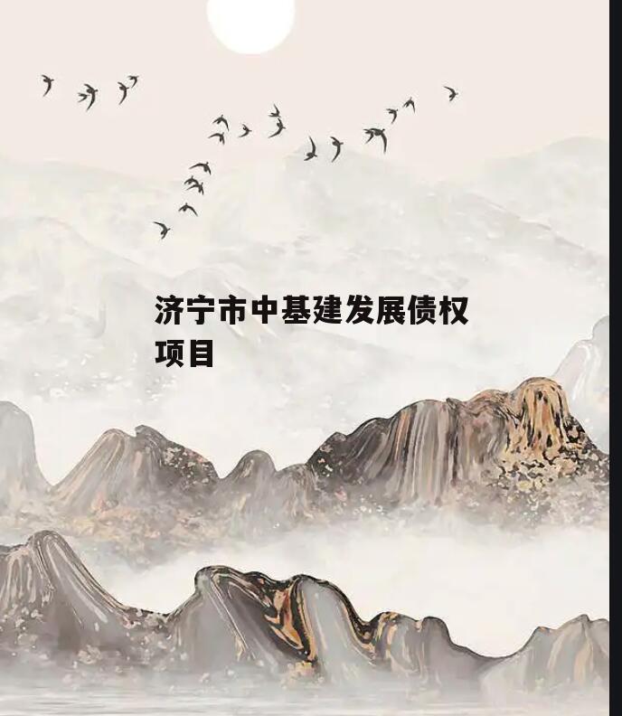 济宁市中基建发展债权项目