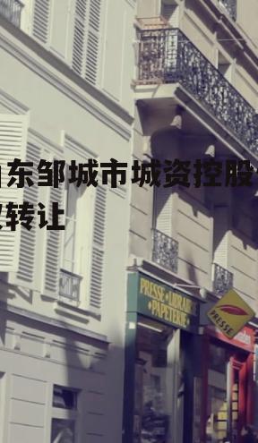 山东邹城市城资控股债权转让