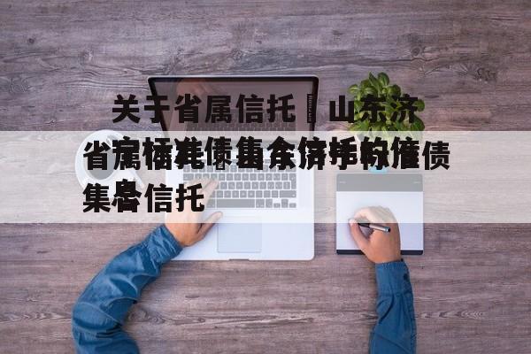 关于省属信托–山东济宁标准债集合信托的信息