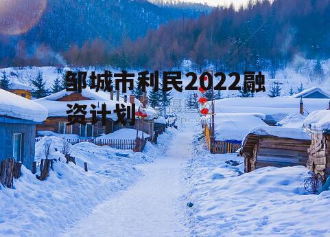 邹城市利民2022融资计划