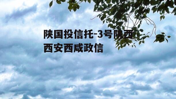 陕国投信托-3号陕西西安西咸政信