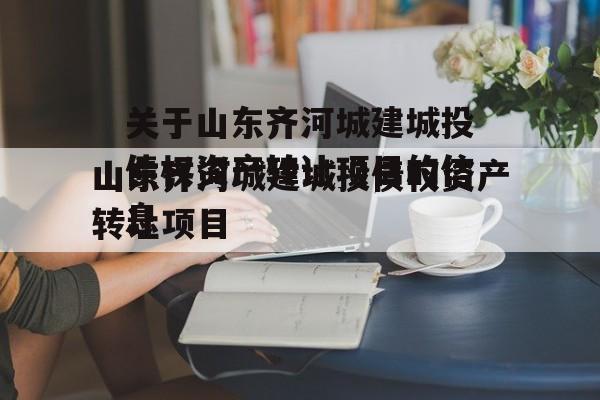 关于山东齐河城建城投债权资产转让项目的信息
