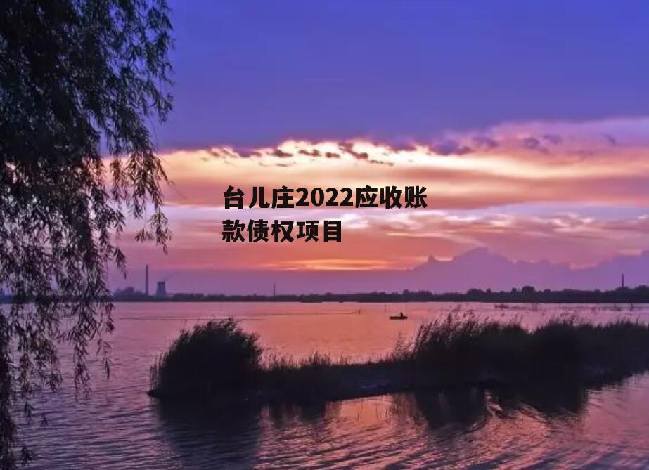 台儿庄2022应收账款债权项目