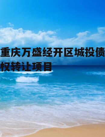 重庆万盛经开区城投债权转让项目
