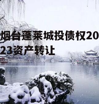 烟台蓬莱城投债权2023资产转让