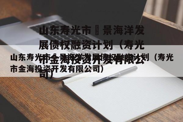 山东寿光市昇景海洋发展债权融资计划（寿光市金海投资开发有限公司）