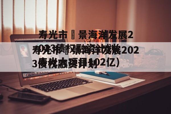 寿光市昇景海洋发展2023债权融资计划(寿光大项目102亿)