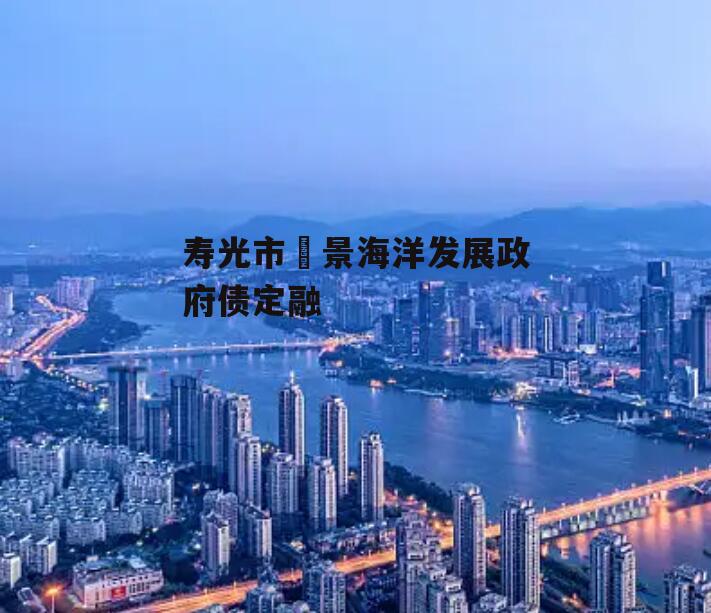 寿光市昇景海洋发展政府债定融