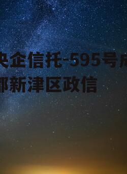 央企信托-595号成都新津区政信