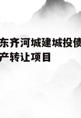 山东齐河城建城投债权资产转让项目