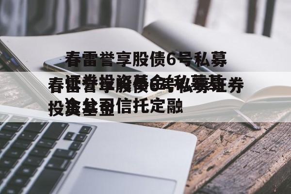 春雷誉享股债6号私募证券投资基金(私募基金公司信托定融
)