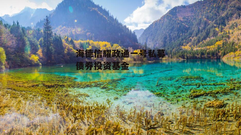海德信耀政通一号私募债券投资基金