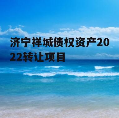 济宁祥城债权资产2022转让项目
