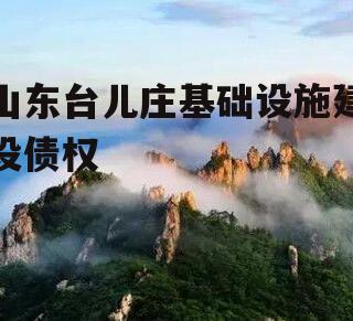 山东台儿庄基础设施建设债权