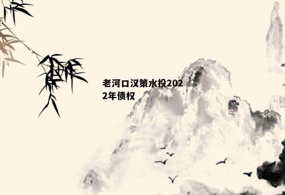 老河口汉策水投2022年债权