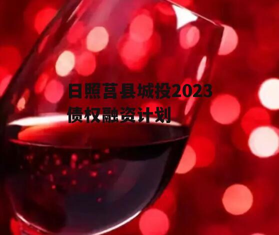 日照莒县城投2023债权融资计划