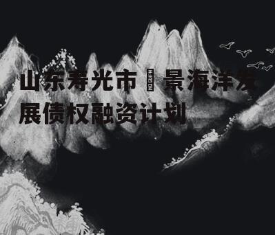 山东寿光市昇景海洋发展债权融资计划