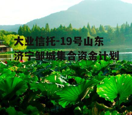 大业信托-19号山东济宁邹城集合资金计划