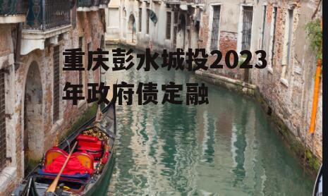 重庆彭水城投2023年政府债定融