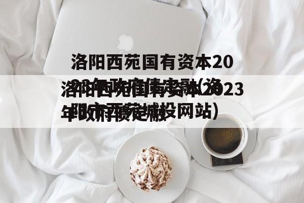洛阳西苑国有资本2023年政府债定融(洛阳市西苑城投网站)