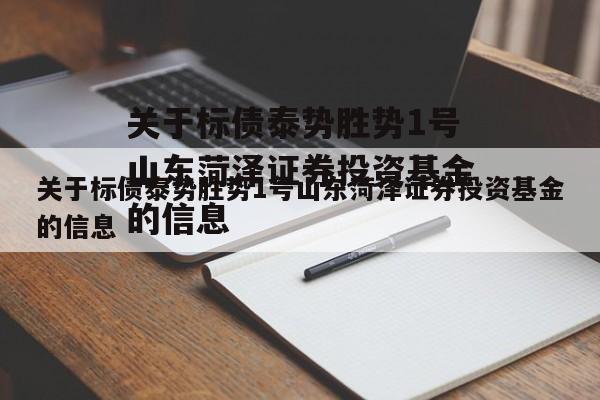 关于标债泰势胜势1号山东菏泽证券投资基金的信息