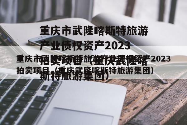 重庆市武隆喀斯特旅游产业债权资产2023拍卖项目（重庆武隆喀斯特旅游集团）