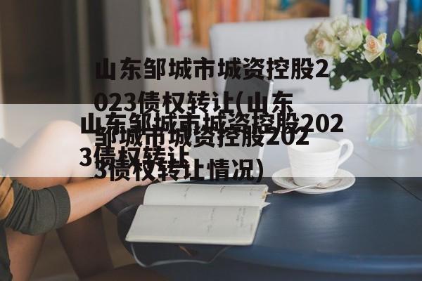 山东邹城市城资控股2023债权转让(山东邹城市城资控股2023债权转让情况)