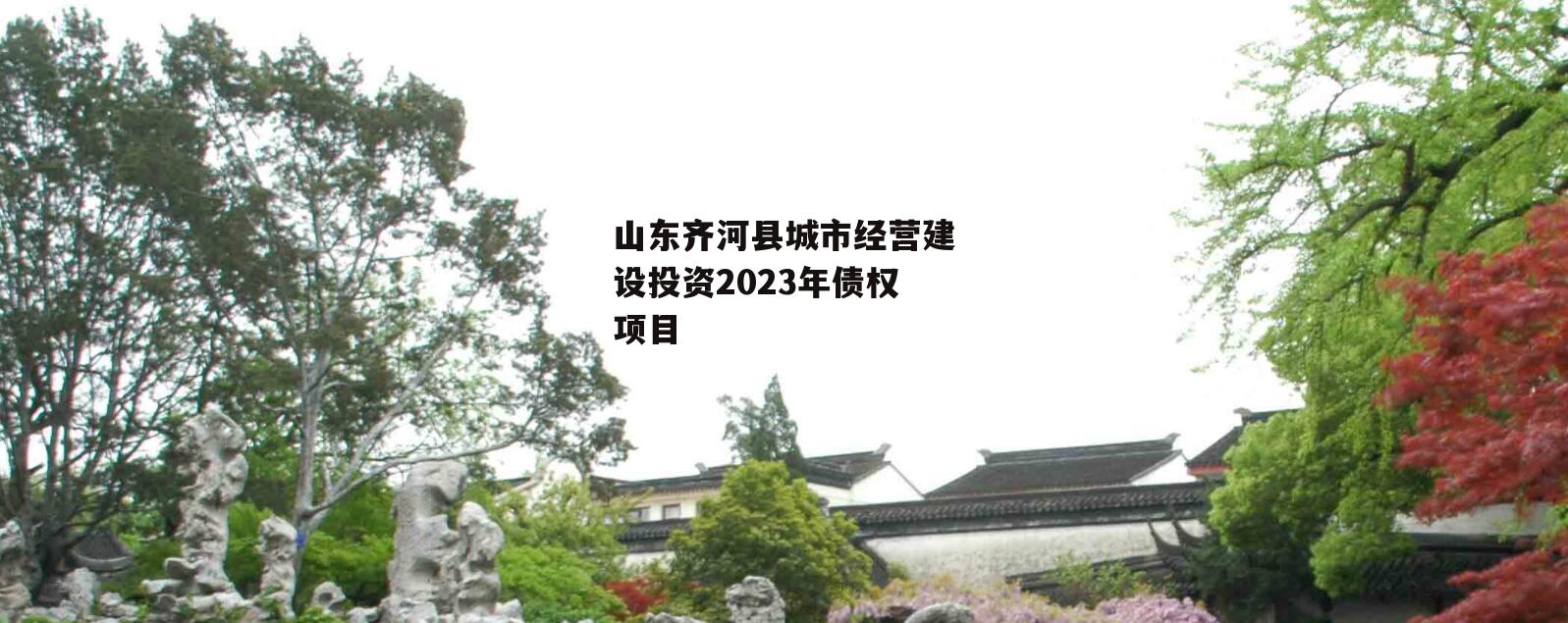 山东齐河县城市经营建设投资2023年债权项目