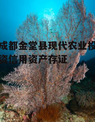 成都金堂县现代农业投资信用资产存证