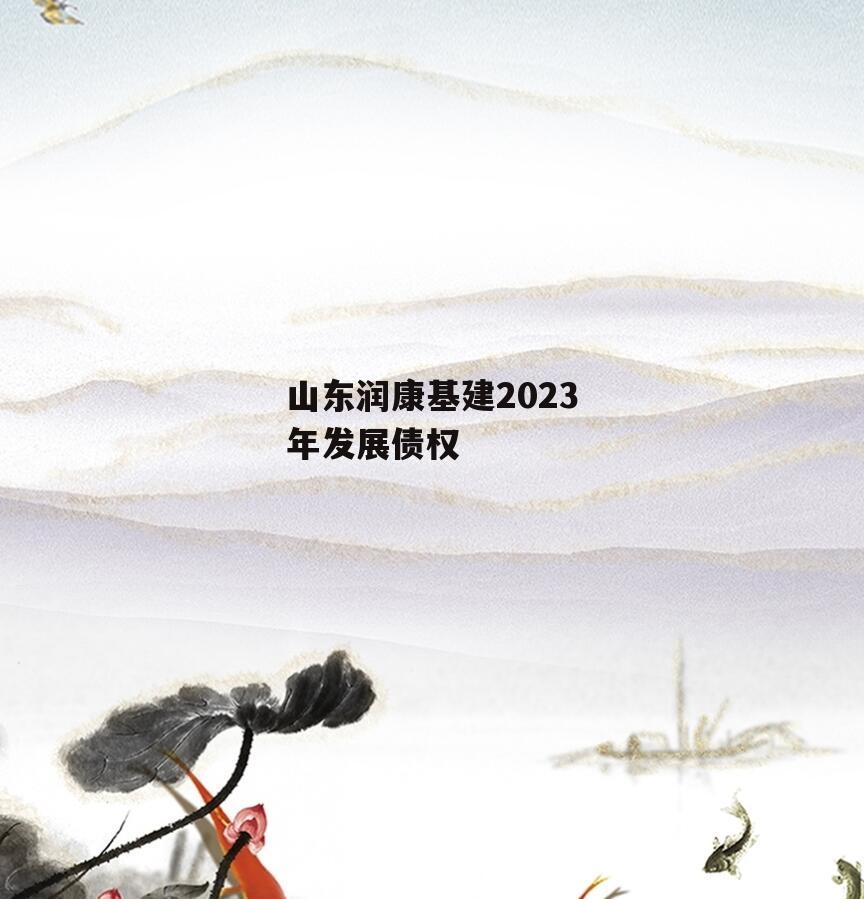 山东润康基建2023年发展债权