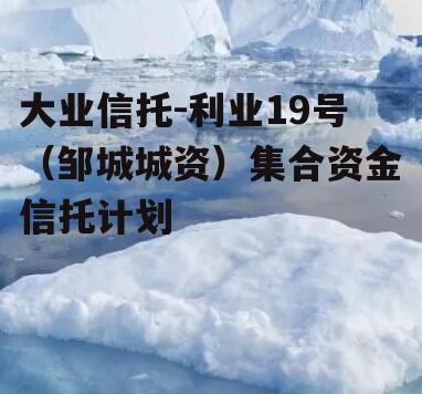 大业信托-利业19号（邹城城资）集合资金信托计划