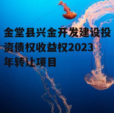 金堂县兴金开发建设投资债权收益权2023年转让项目
