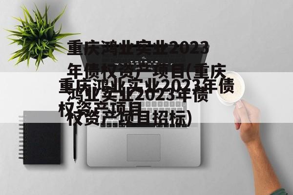 重庆鸿业实业2023年债权资产项目(重庆鸿业实业2023年债权资产项目招标)