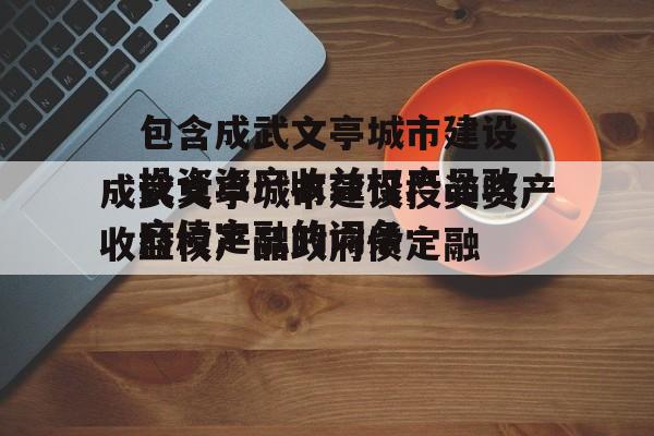 包含成武文亭城市建设投资资产收益权产品政府债定融的词条