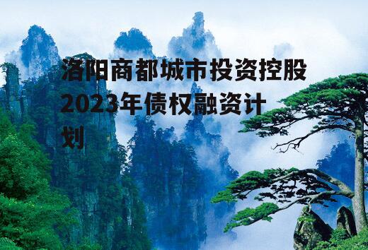 洛阳商都城市投资控股2023年债权融资计划
