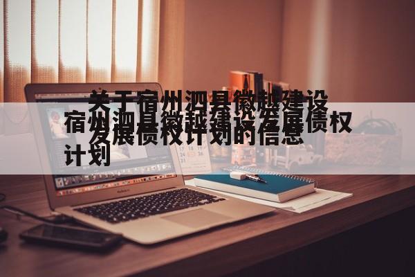 关于宿州泗县徽越建设发展债权计划的信息