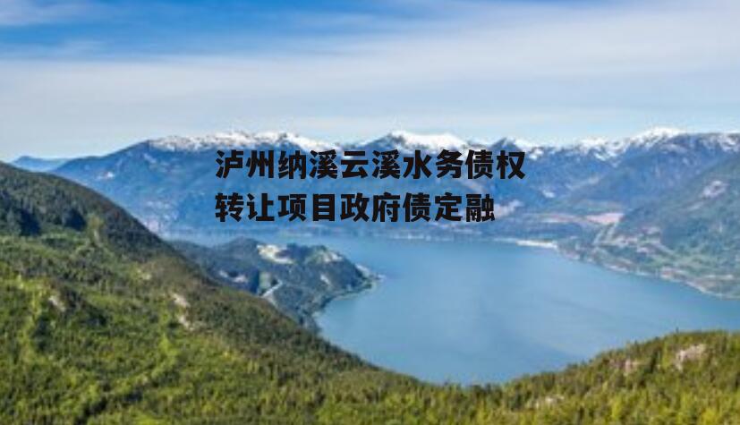泸州纳溪云溪水务债权转让项目政府债定融