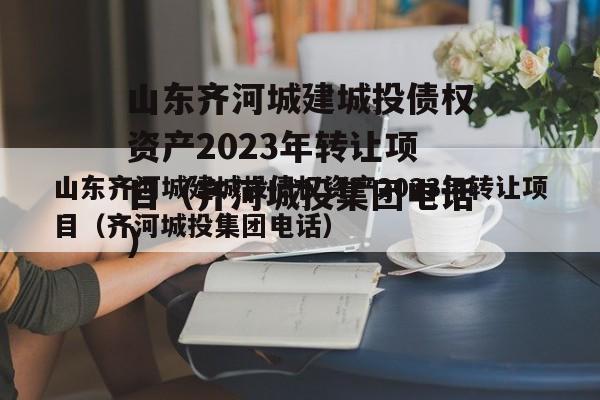 山东齐河城建城投债权资产2023年转让项目（齐河城投集团电话）