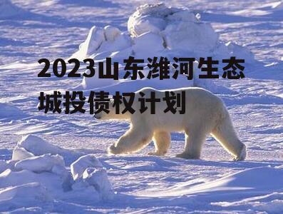 2023山东潍河生态城投债权计划