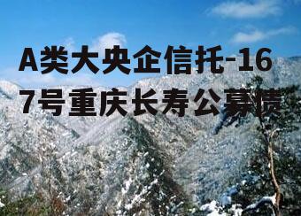 A类大央企信托-167号重庆长寿公募债
